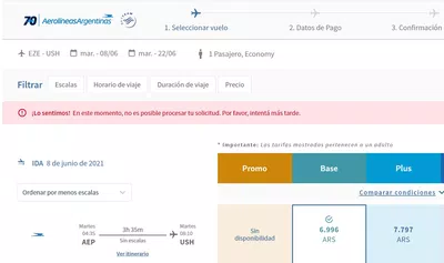 Aerolíneas argentinas bloquea el contacto con los clientes