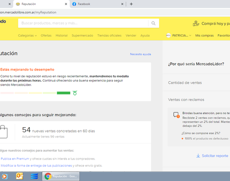 Mercado libre me quiere bajar de categoría