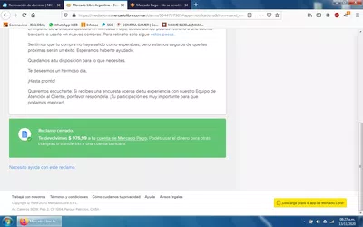 No me devuelven el dinero de mi reclamo