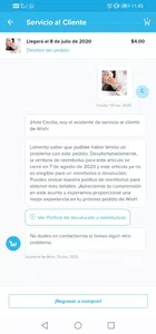 No me llegan mis productos