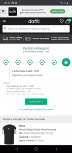 Dice entregado cuando no lo es