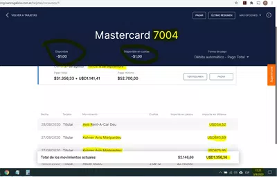 Desconocer consumo desde agosto mastercard + banco galicia se burlan 90 dias!!!