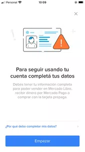 Verificación mercado libre (no me deja vender)