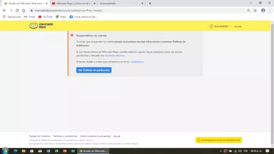 Cuenta suspendida y dinero retenido