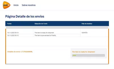 Envió listo para envío desde el día 16 y a día 24 aún no se ha enviado