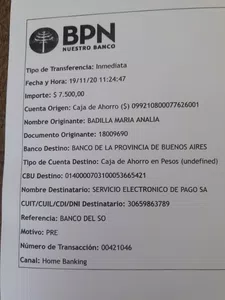 Error de transferencia