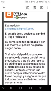 Me rechazan el pedido de diamantes