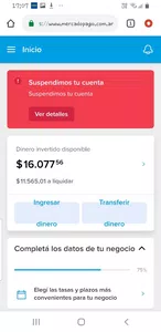Cuenta suspendia
