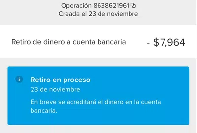 Transferencia de mercado pago a 2 días no me llega el dinero