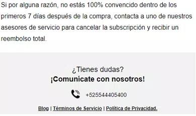 Reembolso total por cancelacion antes de 7 dias
