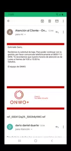 Dar de baja a onwo