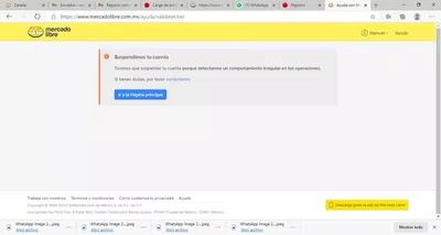 Suspensión de mi cuenta sin motivo