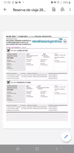 Reprogramación de vuelo, del ar1866 al ar1850, el día 2812, sin costo adicional