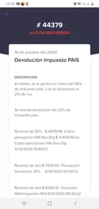 Error en debito de impuesto país