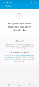 Cuenta de mercado libre bloqueada