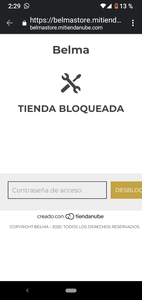 Falta de envío . tienda bloqueada