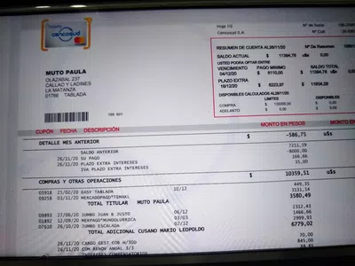 Compra no realizada con tarjeta cencosud !!