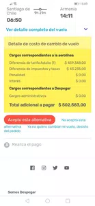 Reembolso tiquetes no volados