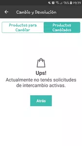 Talla de pedido equivocado/ no me habilitan a hacer el cambio
