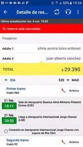Que me permitan cambiar la fecha del viaje sin cobrarme nada
