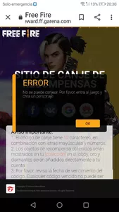No puedo canjear