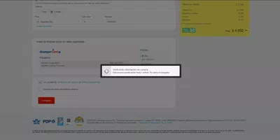 Resolución de compra (verificando información de compra...)