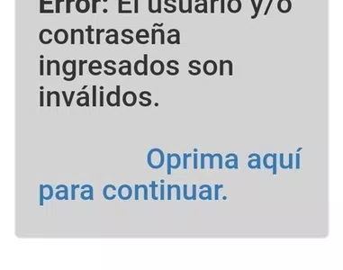 No puedo entrar ah mi usuario