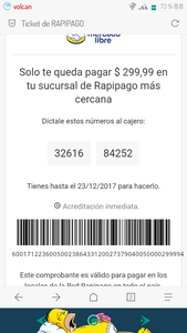 Codigo de pago mal pero tomo pago con codigo de barra