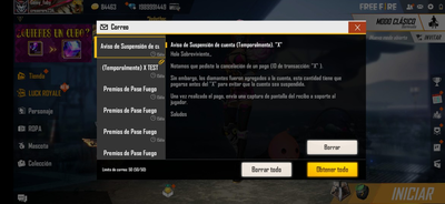 Suspensión de cuenta por contra cargo