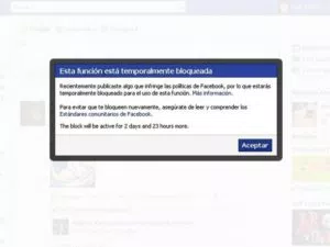 Está bloqueado mi facebook