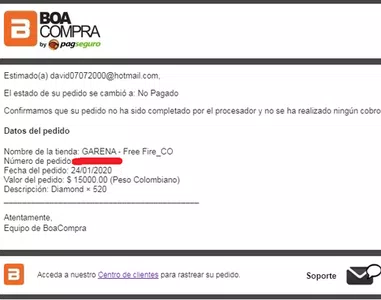 Pago rechazado