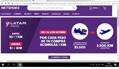 Netshoes no acreditó mis puntos latampass