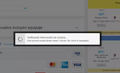 Necesito que me confirmen la compra de los pasajes