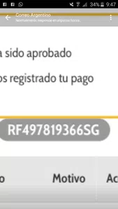 Que me manden el envío aduana afip y correo argentino