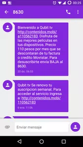 Desuscripcion a un servicio no pedido