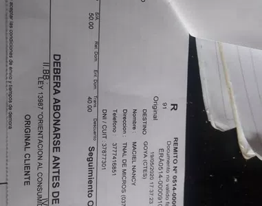 Envio no entregado