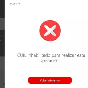 Cuil inhabilitado por restricciones de com. a 7105/a 7106