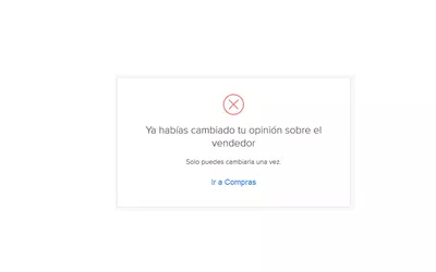 Problema con la calificación de compra