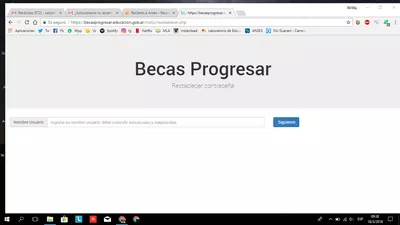 Recuperar usuario - beca progresar