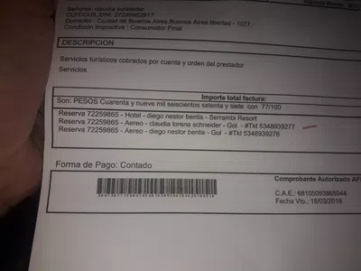 Cambio de una letra en pasajes aereos