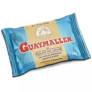 El alfajor guaymallen vienen mal y con una sola tapa
