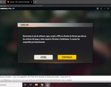 Me banearon injustamente