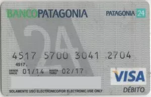 Mi pin original de la tarjeta de debito visa banco patagonia