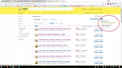 Poner de nuevo mercado envios en todas mis publicaciones