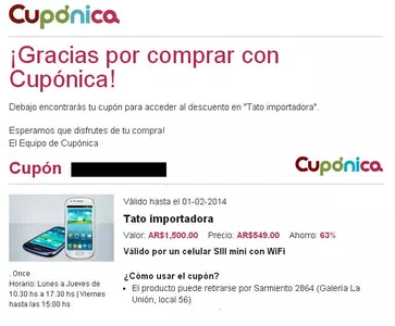 Compre, via cuponica, un celular... sin respuestas de ningun lado. vergüenza,