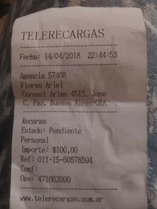 Adquirir la recarga del credito