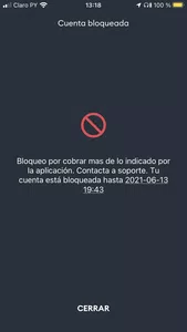 Bloqueó  de cuenta