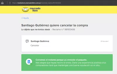 Problema con reclamos que afectan mi reputación de manera erronea