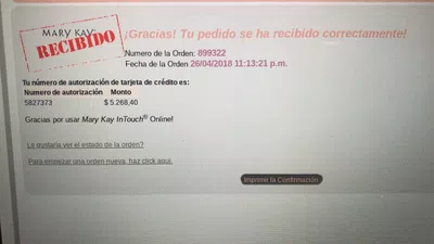 Dar de baja las compras en mary kay