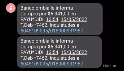 Debitaron de mi cuenta